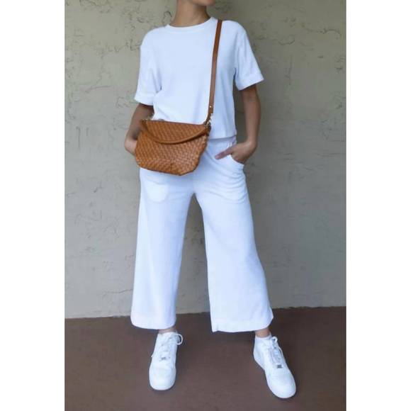 NEW STATESIDE terry short sleeve top in white - Picture 2 of 3